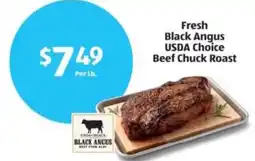Aldi Fresh Black Angus USDA Choice Beef Chuck Roast offer