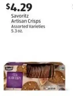 Aldi Savoritz Artisan Crisps Assorted Varieties offer