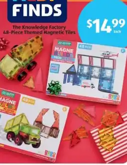 Aldi The knowledge factory themed magnetic tiles offer