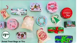 Dollar Tree Sweet Treat Bags or Tins offer