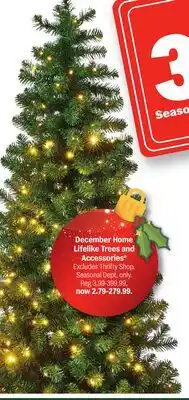 Meijer December Home Lifelike Trees and Accessories offer