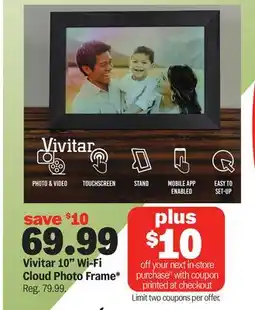 Meijer Vivitar 10 Wi-Fi Cloud Photo Frame offer
