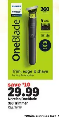 Meijer Norelco OneBlade 360 Trimmer offer
