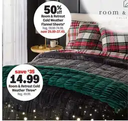 Meijer Room & Retreat Cold Weather Flannel Sheets offer