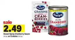 Meijer Ocean Spray Cranberry Sauce 14 oz. or Craisins 5-6 oz offer