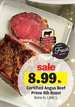 Meijer Certified Angus Beef Prime Rib Roast offer