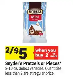 Meijer Snyder's Pretzels or Pieces offer