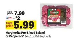 Meijer Margherita Pre-Sliced Salami or Pepperoni offer
