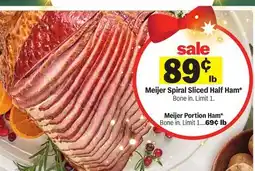 Meijer Meijer Spiral Sliced Half Ham offer
