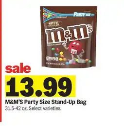 Meijer M&M'S Party Size Stand-Up Bag offer