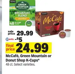 Meijer McCafé, Green Mountain or Donut Shop K-Cups offer