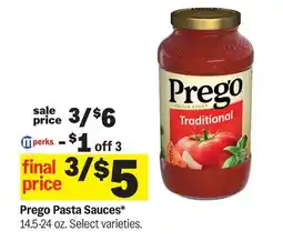 Meijer Prego Pasta Sauces offer