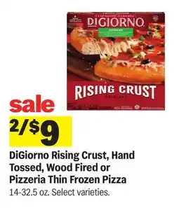 Meijer DiGiorno Rising Crust, Hand Tossed, Wood Fired or Pizzeria Thin Frozen Pizza offer