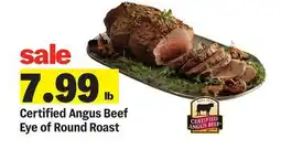 Meijer Certified Angus Beef Eye of Round Roast offer