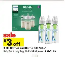 Meijer 3 Pk. Bottles and Bottle Gift Sets offer
