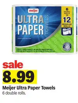 Meijer Meijer Ultra Paper Towels offer