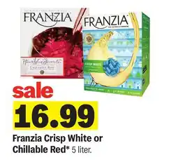 Meijer Franzia Crisp White or Chillable Red offer