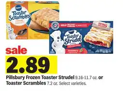 Meijer Pillsbury Frozen Toaster Strudel 9.16-11.7 oz. or Toaster Scrambles 7.2 oz offer