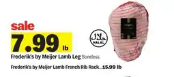 Meijer Frederik's by Meijer Lamb Leg Boneless offer