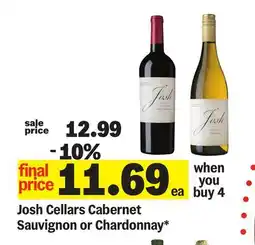 Meijer Josh Cellars Cabernet Sauvignon or Chardonnay offer