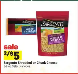 Meijer Sargento Shredded or Chunk Cheese offer