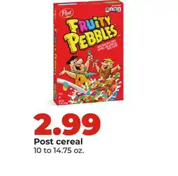 Hy-Vee Post cereal offer