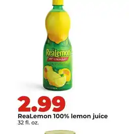 Hy-Vee ReaLemon 100% lemon juice offer