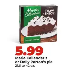 Hy-Vee Marie Callender's or Dolly Parton's pie offer