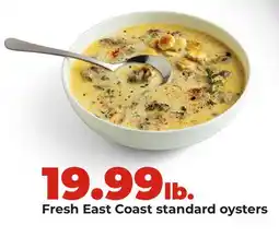 Hy-Vee Fresh East Coast standard oysters offer