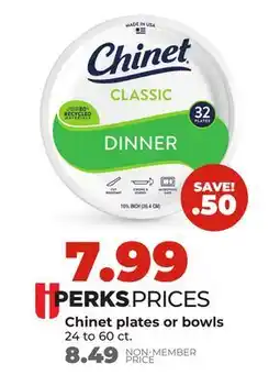 Hy-Vee Chinet plates or bowls offer