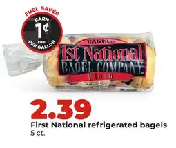 Hy-Vee First National refrigerated bagels offer