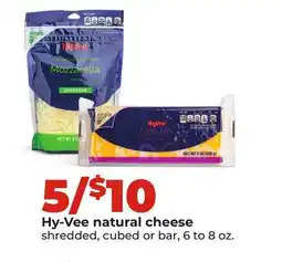 Hy-Vee Hy-Vee natural cheese offer