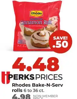 Hy-Vee Rhodes Bake-N-Serv rolls offer