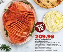 Hy-Vee Honey glazed spiral sliced ham feast offer