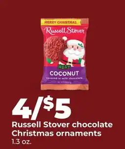 Hy-Vee Russell Stover chocolate Christmas ornaments offer