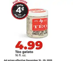Hy-Vee Tèo gelato offer