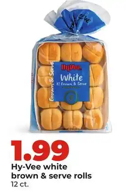 Hy-Vee Hy-Vee white brown & serve rolls offer