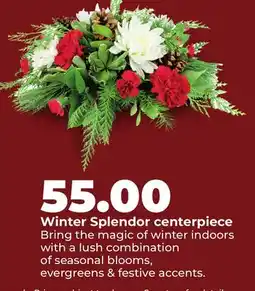 Hy-Vee Winter Splendor centerpiece offer
