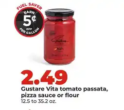 Hy-Vee Gustare Vita tomato passata, pizza sauce or flour offer