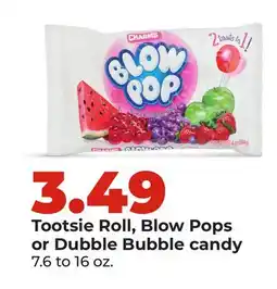 Hy-Vee Tootsie Roll, Blow Pops or Dubble Bubble candy offer