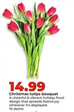 Hy-Vee Christmas tulips bouquet offer