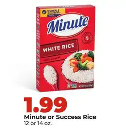 Hy-Vee Minute or Success Rice offer