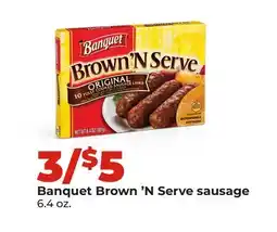 Hy-Vee Banquet Brown'N Serve sausage offer