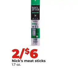 Hy-Vee Nick's meat sticks offer