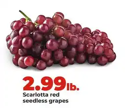 Hy-Vee Scarlotta red seedless grapes offer