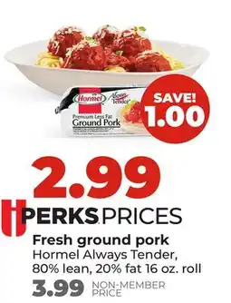 Hy-Vee Hormel Fresh ground pork offer