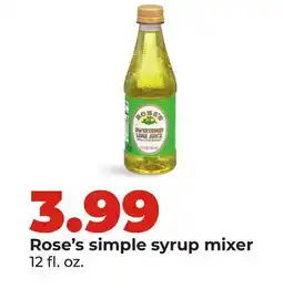 Hy-Vee Rose's simple syrup mixer offer