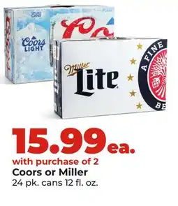 Hy-Vee Coors or Miller offer