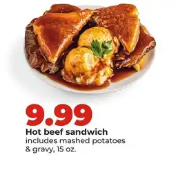 Hy-Vee Hot beef sandwich offer