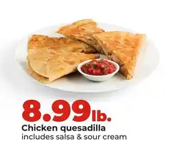 Hy-Vee Chicken quesadilla offer